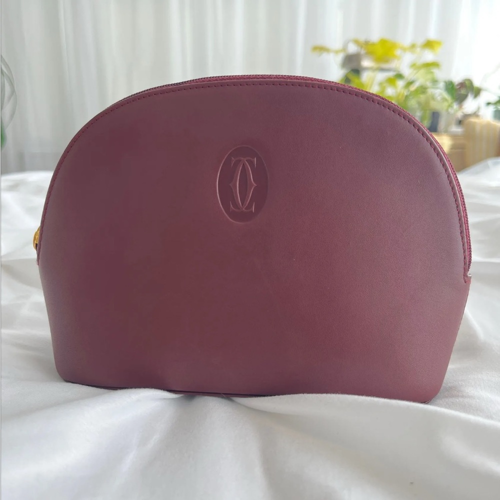 Cartier Must de Cartier Bordeaux Pouch Vintage